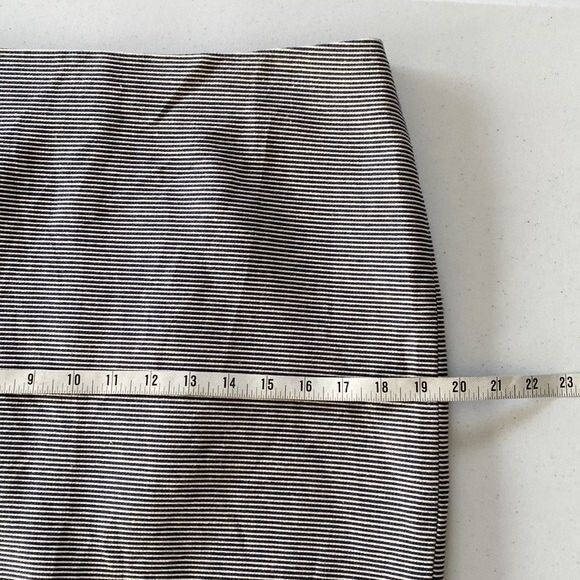 Talbots Pin Striped Lined Pencil Skirt Cotton Blend Office Careerwear Neutral - Picture 6 of 10